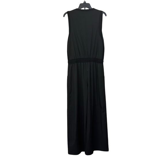 Evereve black wide leg jumpsuit, minimalist, effortless, elevated casual, travel - Picture 2 of 6